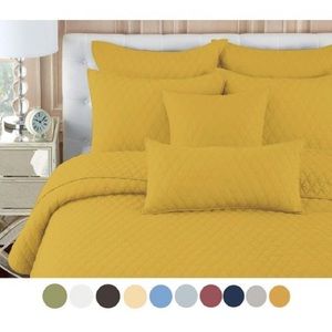 2-Piece Twin Quilt Set- Mustard